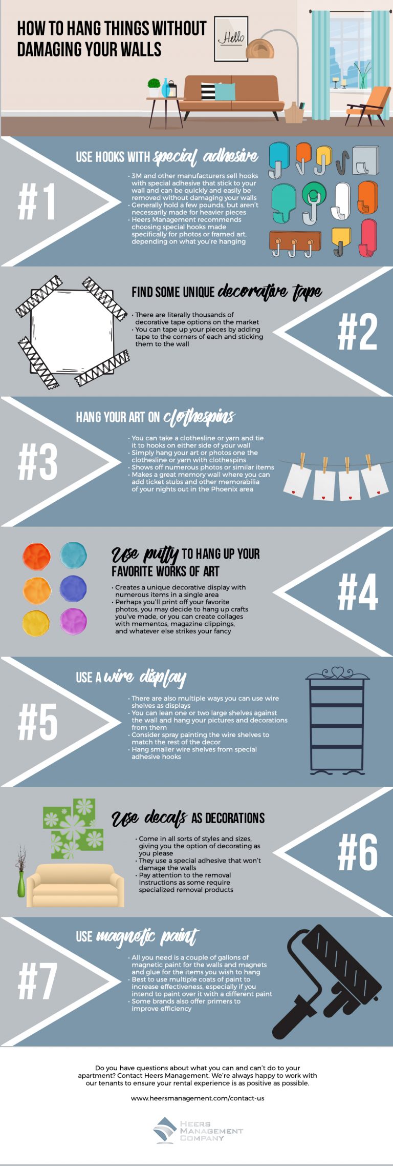 How to Hang Things without Damaging Your Walls Heers Management