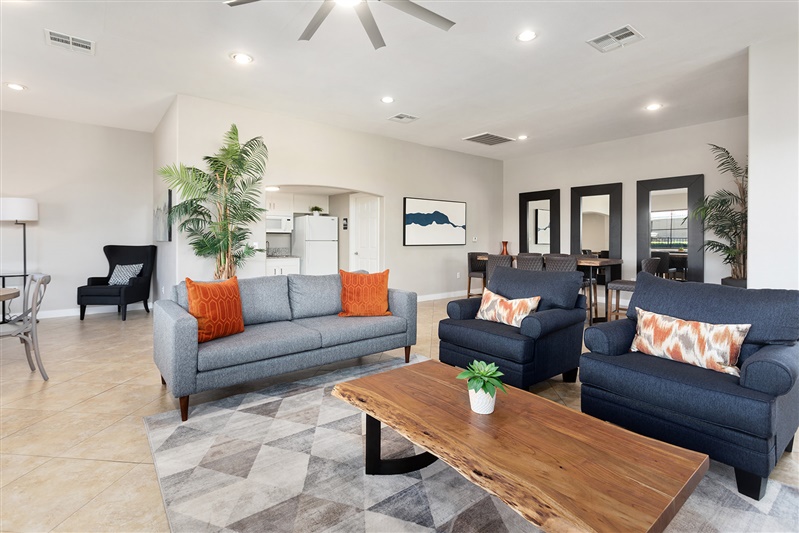 Shared interior space at The Cove Apartments.