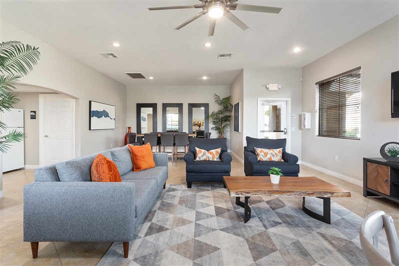 Shared interior space at The Cove Apartments.